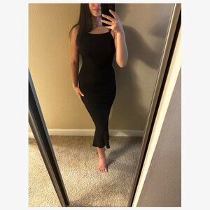 Solid Mermaid Hem Cami Dress